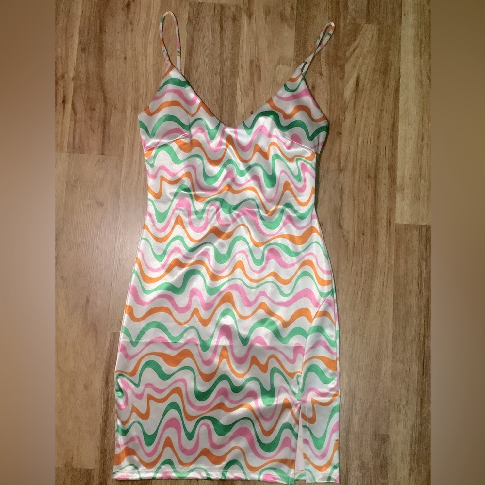 Mini satin dress